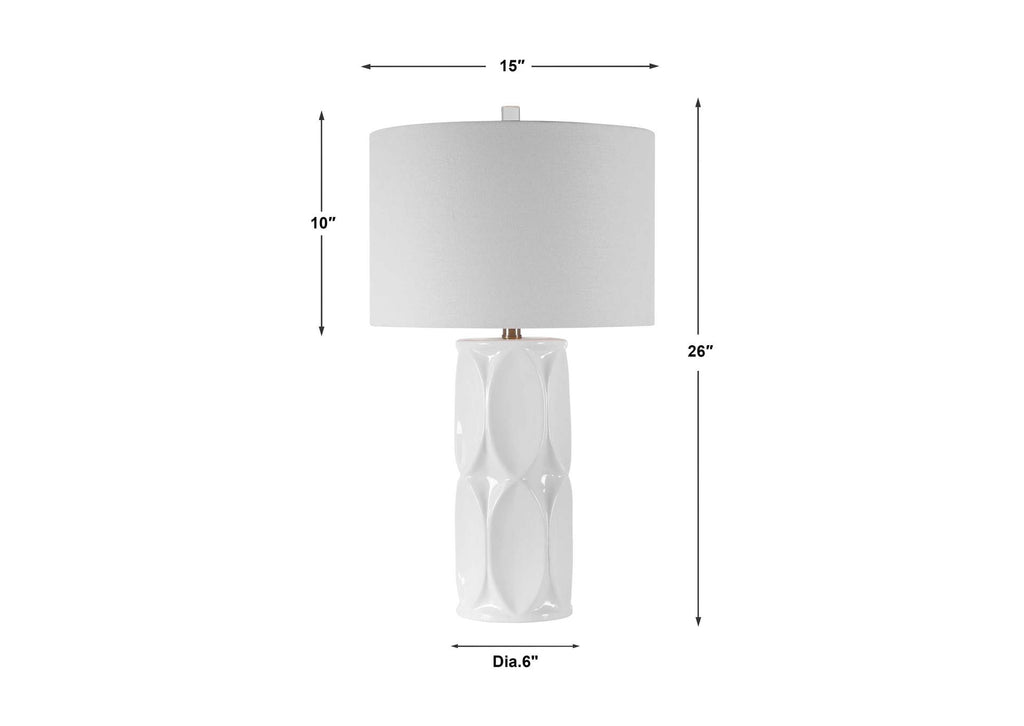 28342-1 Uttermost Sinclair White Table Lamp