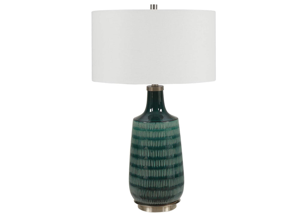 28376-1 Uttermost Scouts Deep Green Table Lamp