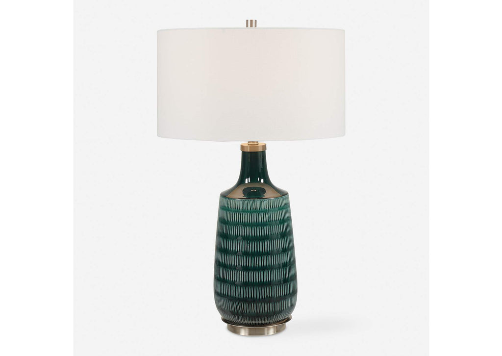 28376-1 Uttermost Scouts Deep Green Table Lamp