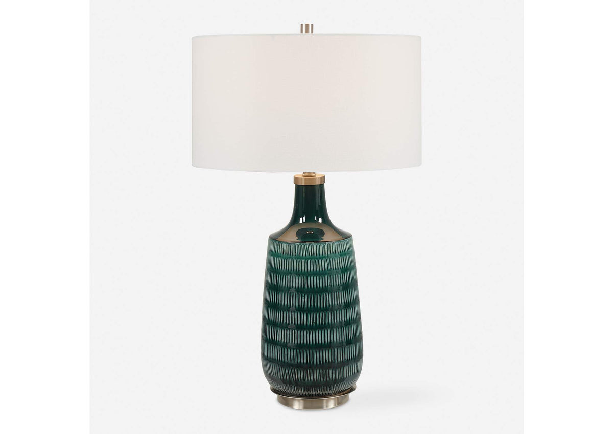 28376-1 Uttermost Scouts Deep Green Table Lamp