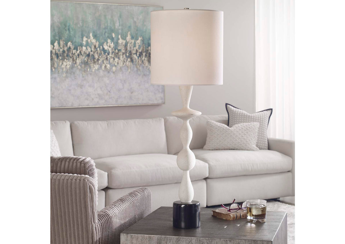 29796-1 Uttermost Inverse White Marble Table Lamp