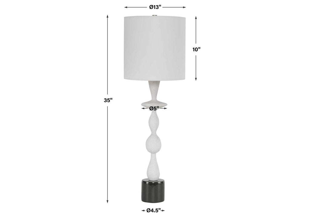 29796-1 Uttermost Inverse White Marble Table Lamp