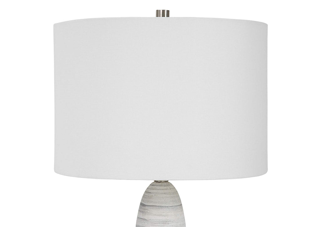 30004-1 Uttermost Levadia Matte White Table Lamp