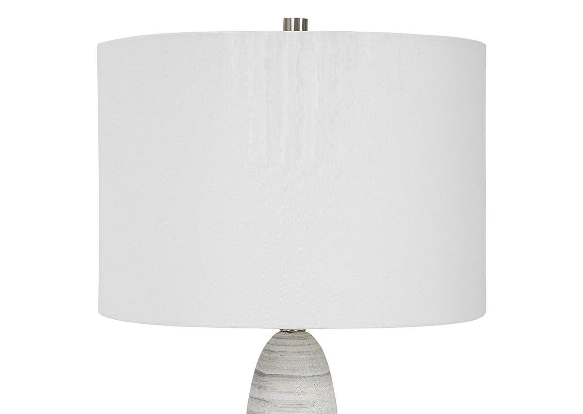 30004-1 Uttermost Levadia Matte White Table Lamp
