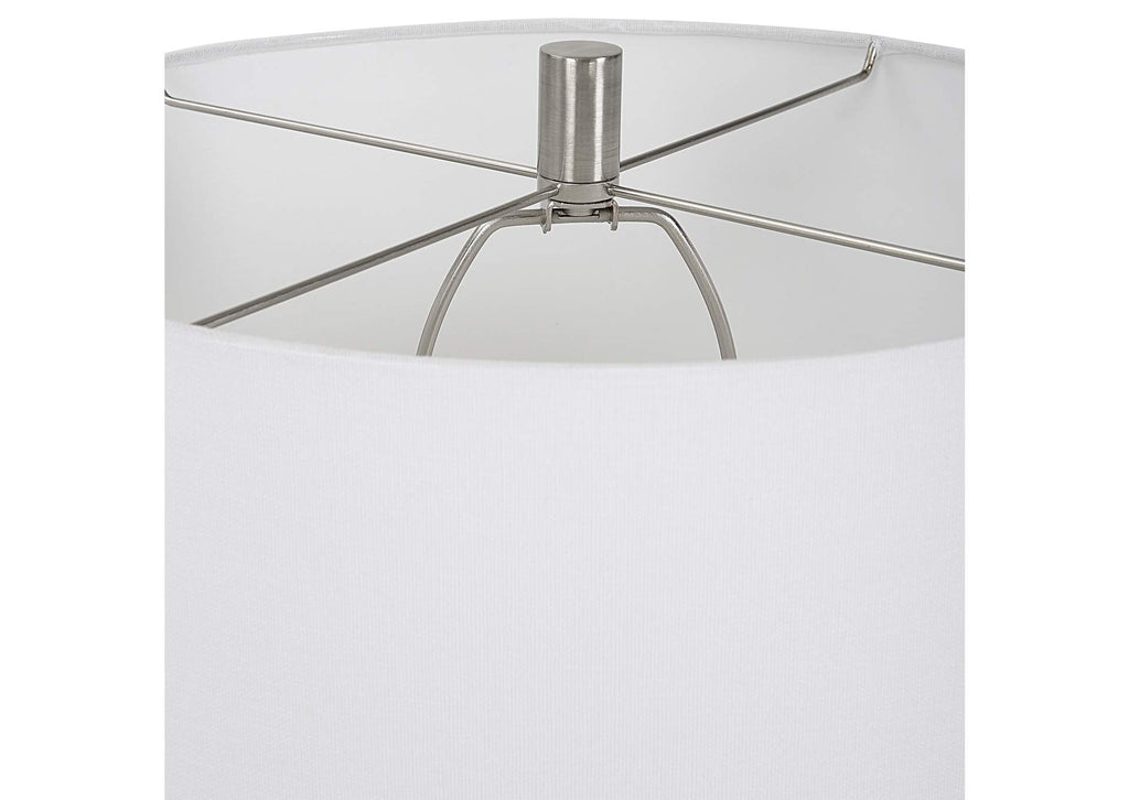 30004-1 Uttermost Levadia Matte White Table Lamp