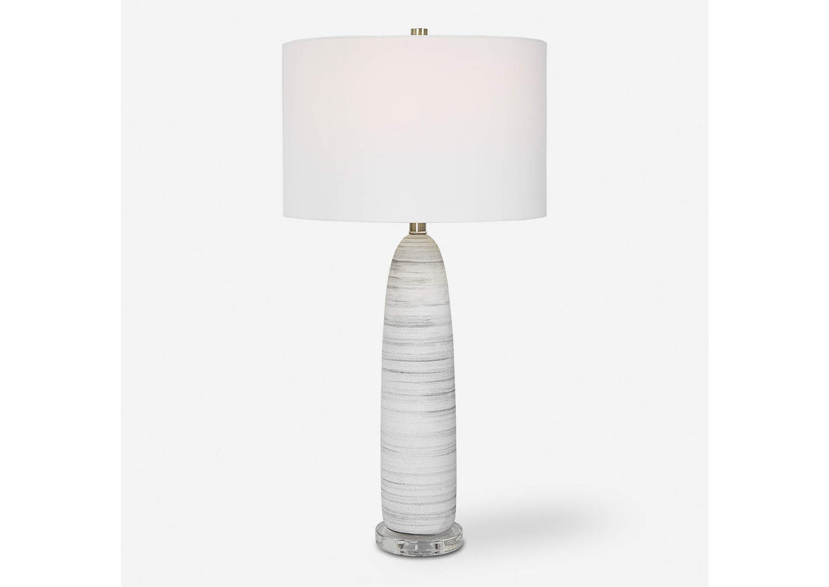 30004-1 Uttermost Levadia Matte White Table Lamp