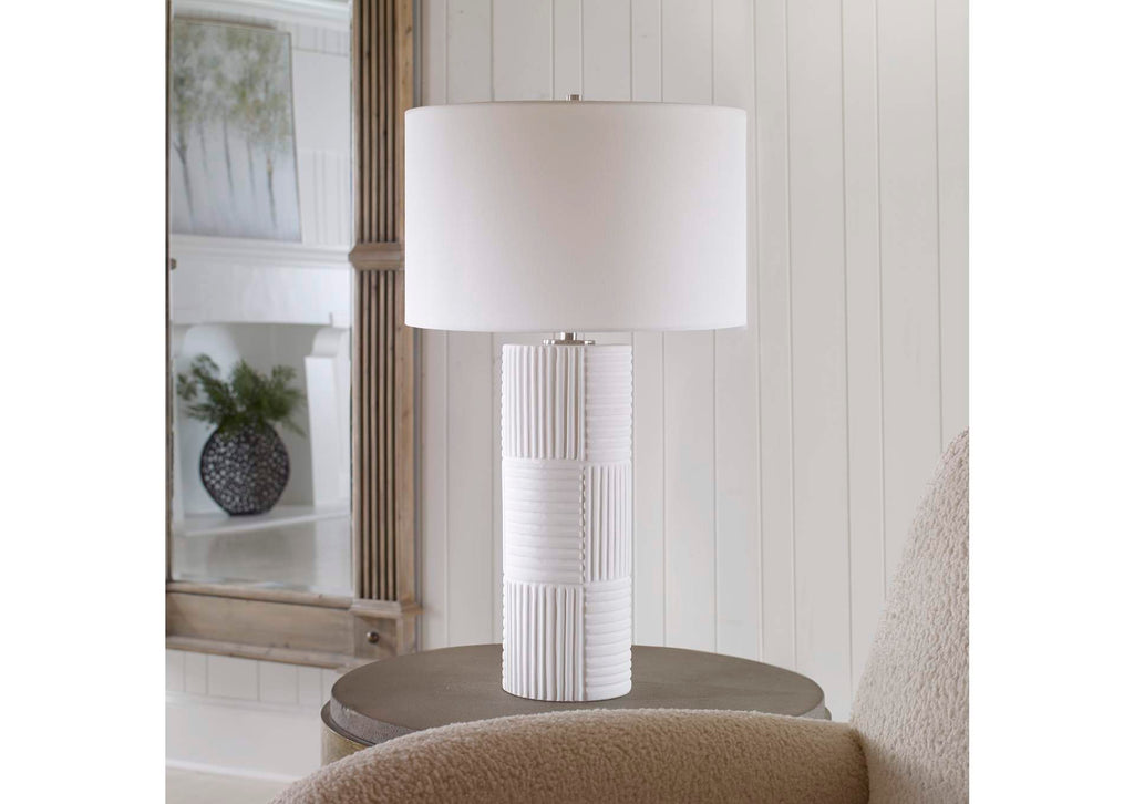 30068 Uttermost Patchwork White Table Lamp