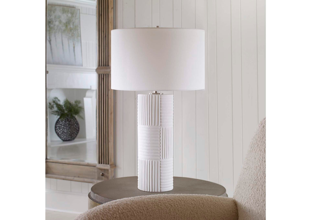 30068 Uttermost Patchwork White Table Lamp