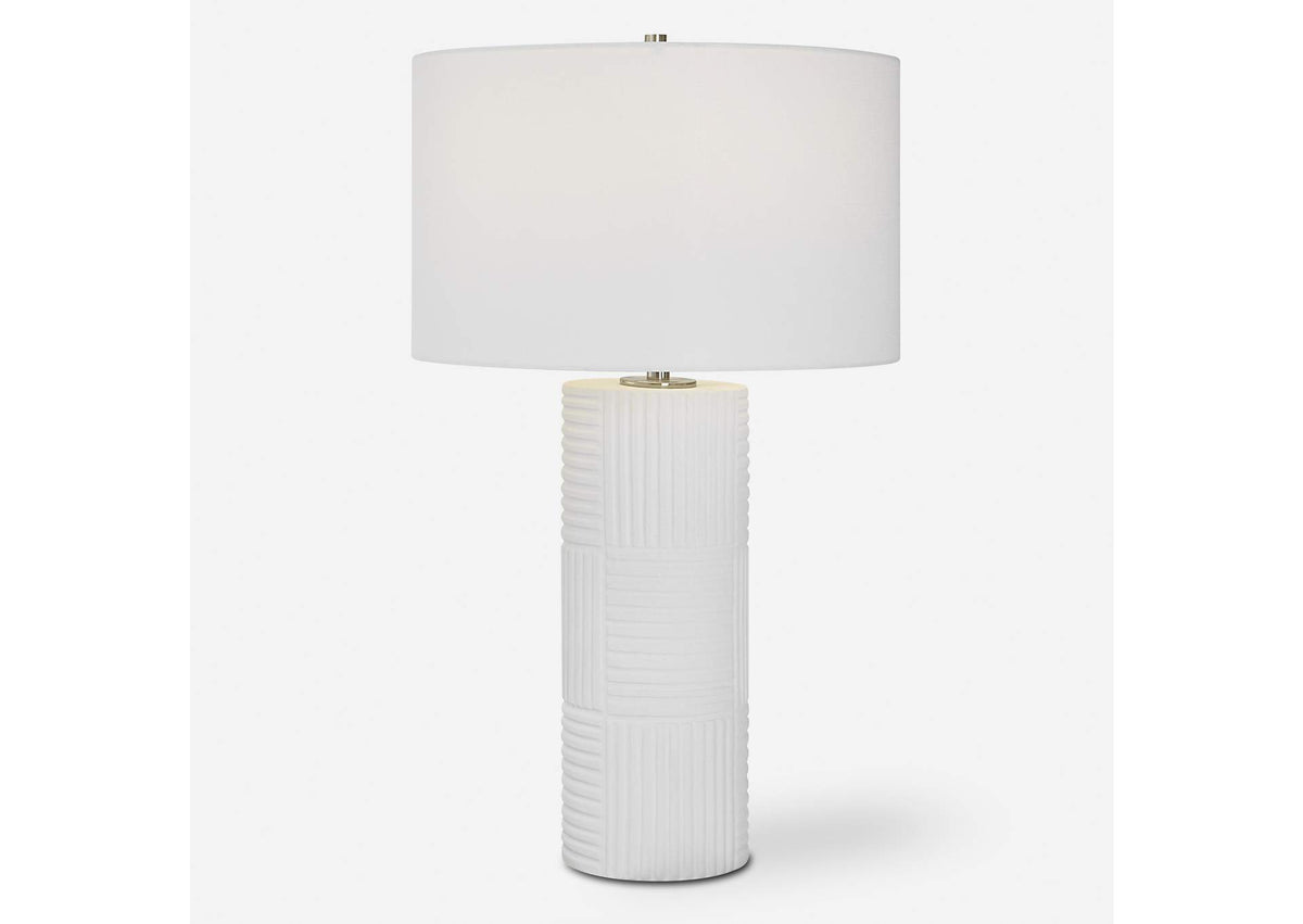 30068 Uttermost Patchwork White Table Lamp