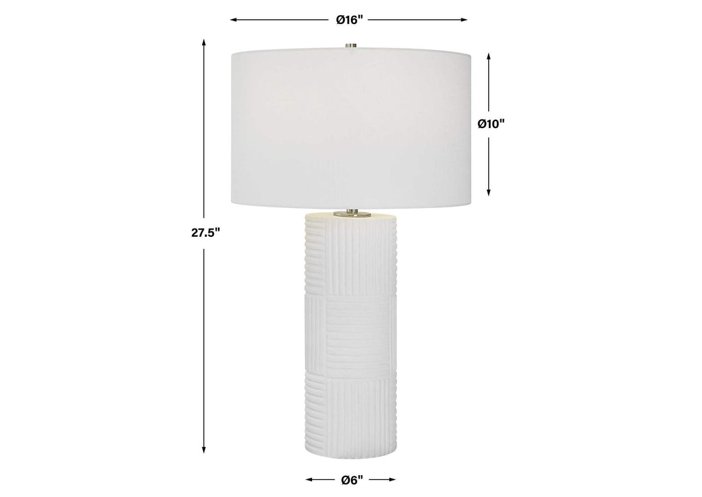 30068 Uttermost Patchwork White Table Lamp