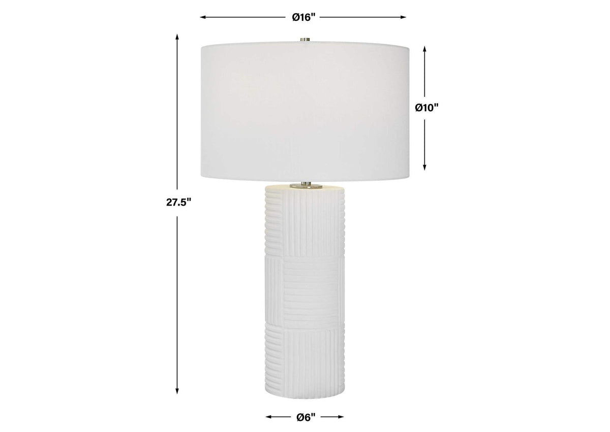 30068 Uttermost Patchwork White Table Lamp