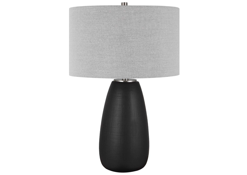 30058-1 Uttermost Twilight Satin Black Table Lamp
