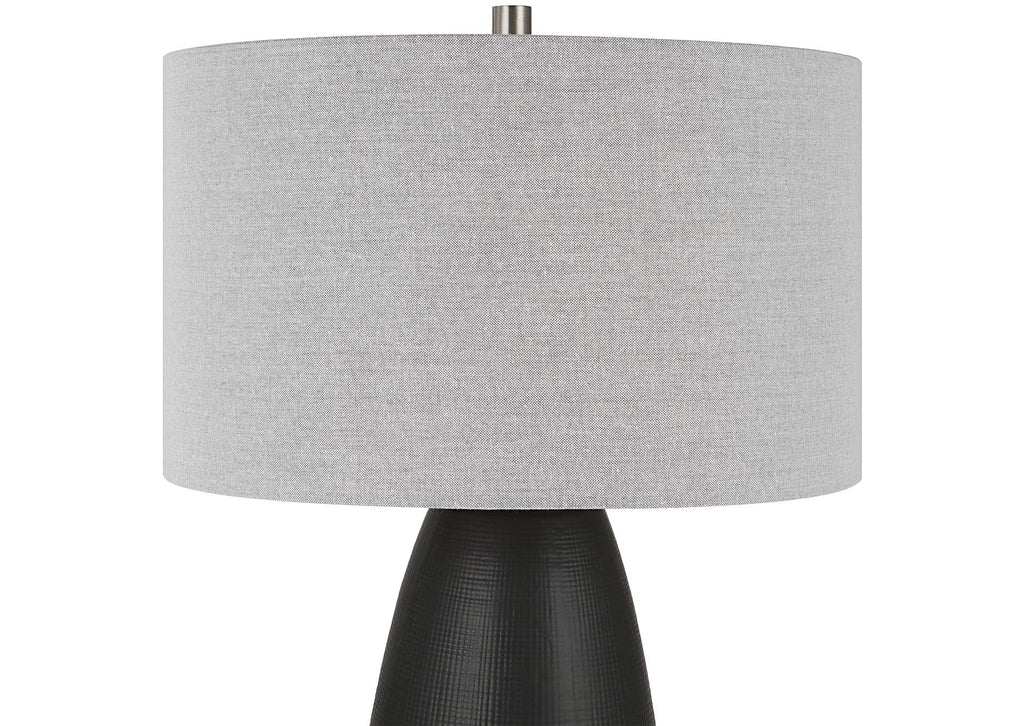 30058-1 Uttermost Twilight Satin Black Table Lamp