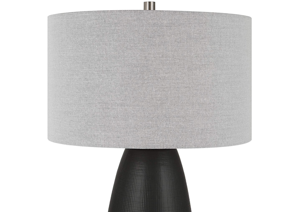 30058-1 Uttermost Twilight Satin Black Table Lamp