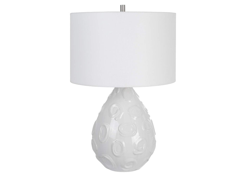30159-1 Uttermost Loop White Glaze Table Lamp