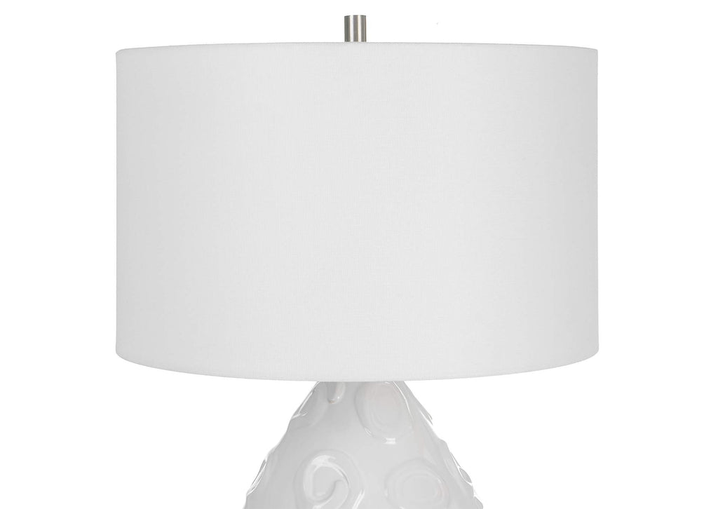 30159-1 Uttermost Loop White Glaze Table Lamp