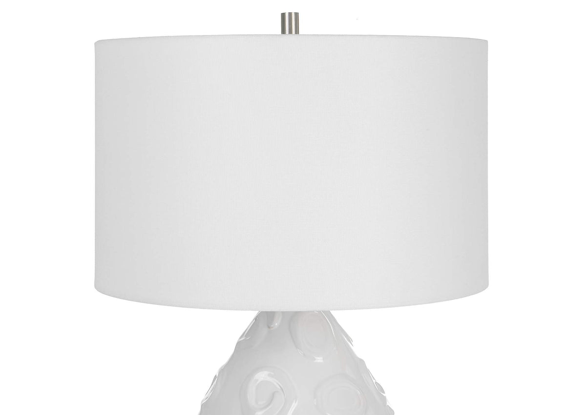 30159-1 Uttermost Loop White Glaze Table Lamp