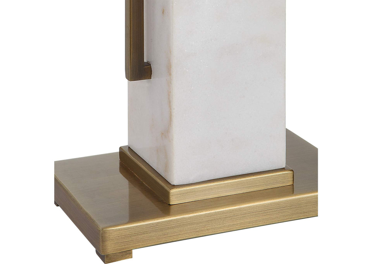 30160 Uttermost Column White Marble Table Lamp