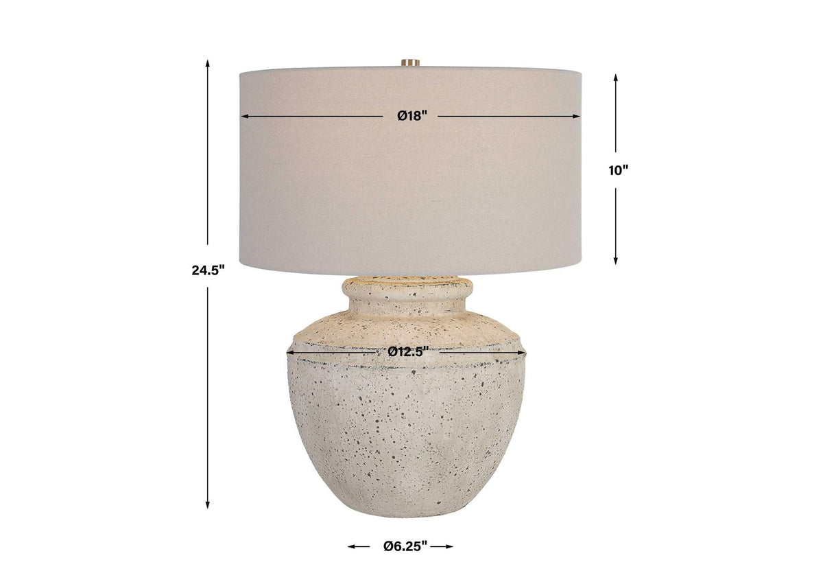 30162-1 Uttermost Artifact Aged Stone Table Lamp