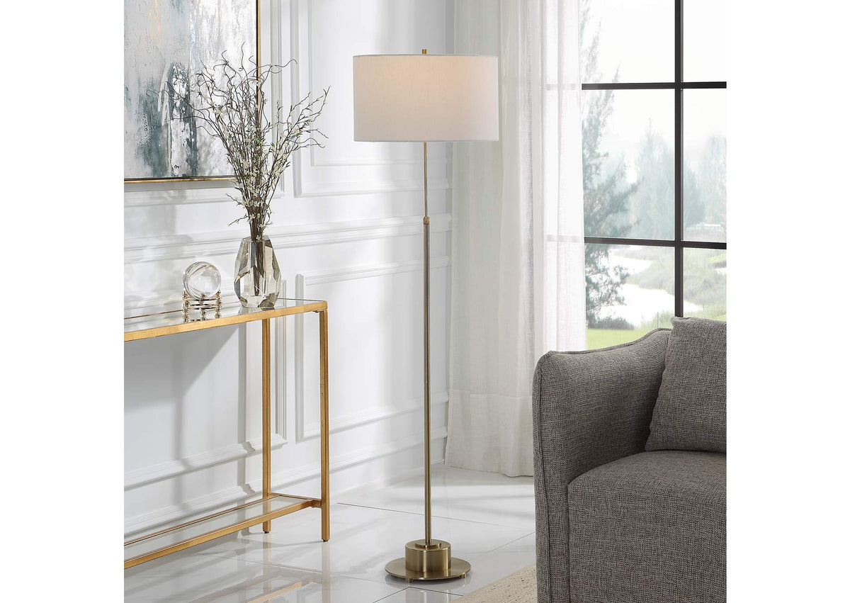 30152-1 Uttermost Prominence Brass Floor Lamp
