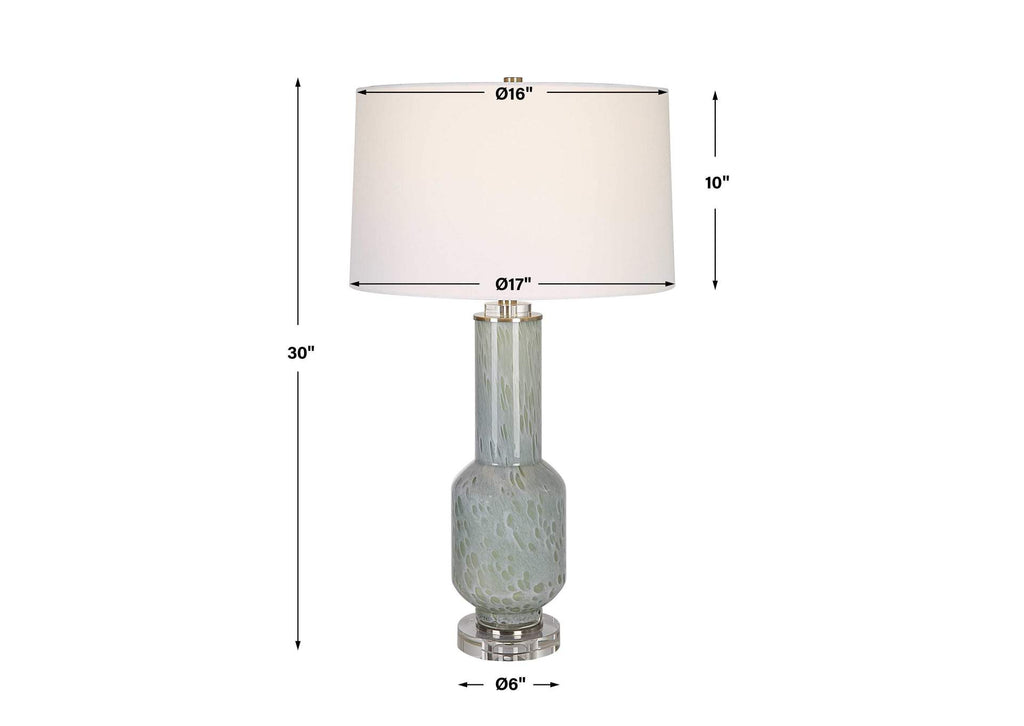 30172 Uttermost Imperia Aqua Gray Table Lamp