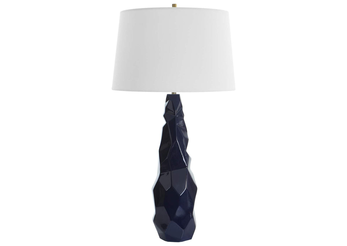 30173 Uttermost Kavos Geometric Blue Table Lamp