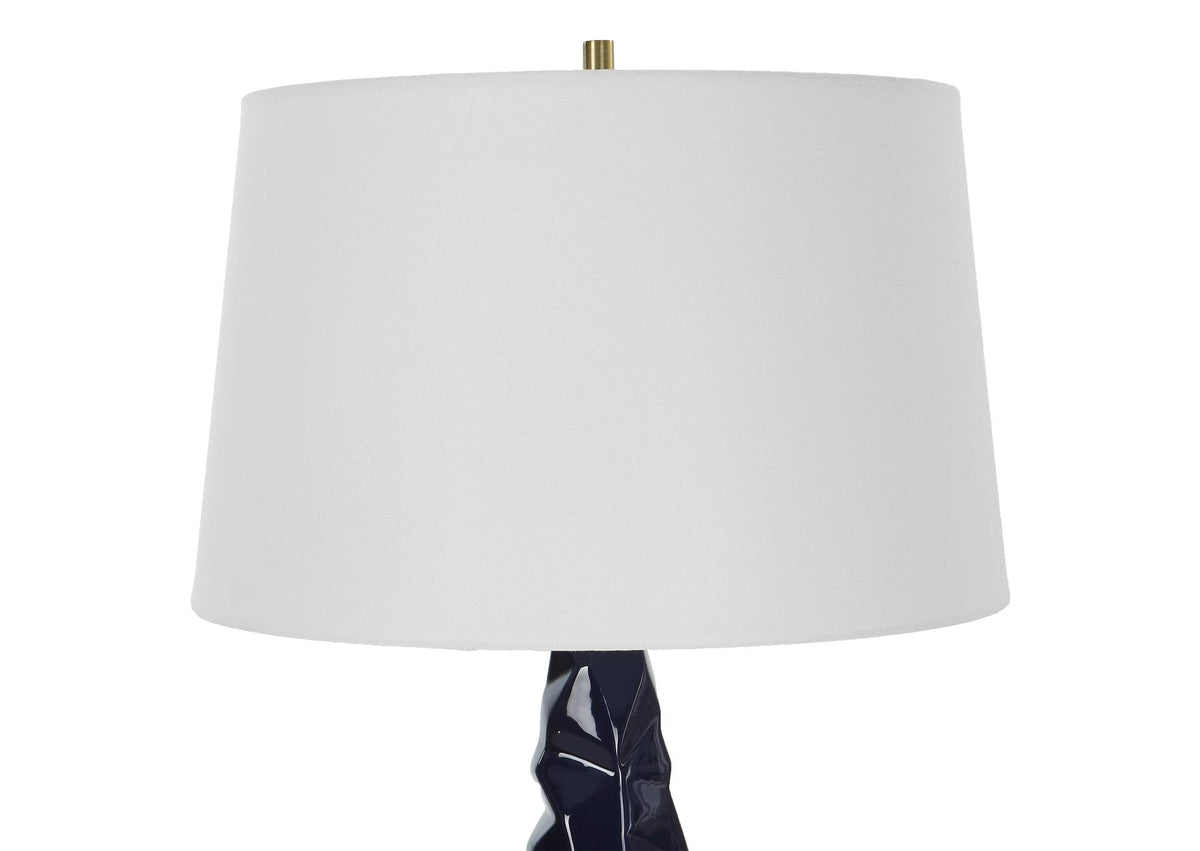 30173 Uttermost Kavos Geometric Blue Table Lamp
