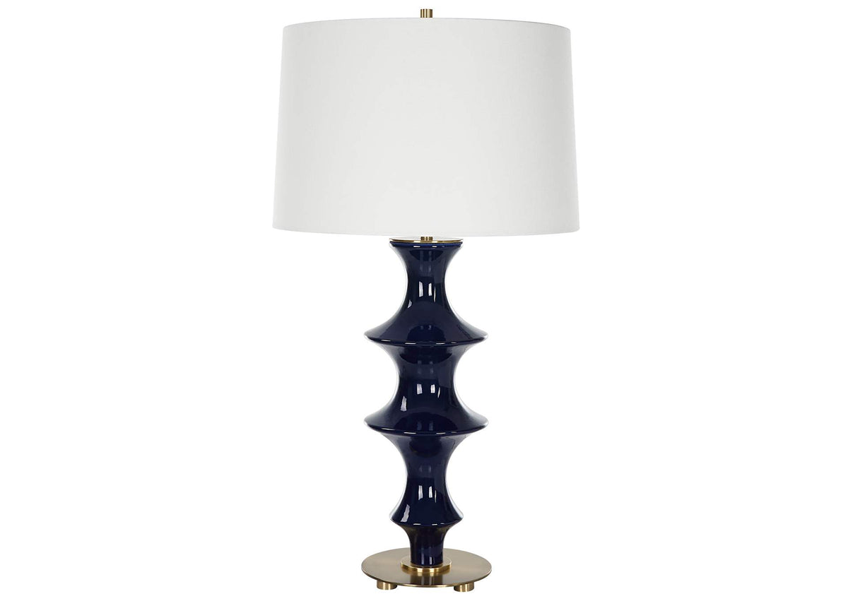 30196 Uttermost Coil Sculpted Blue Table Lamp