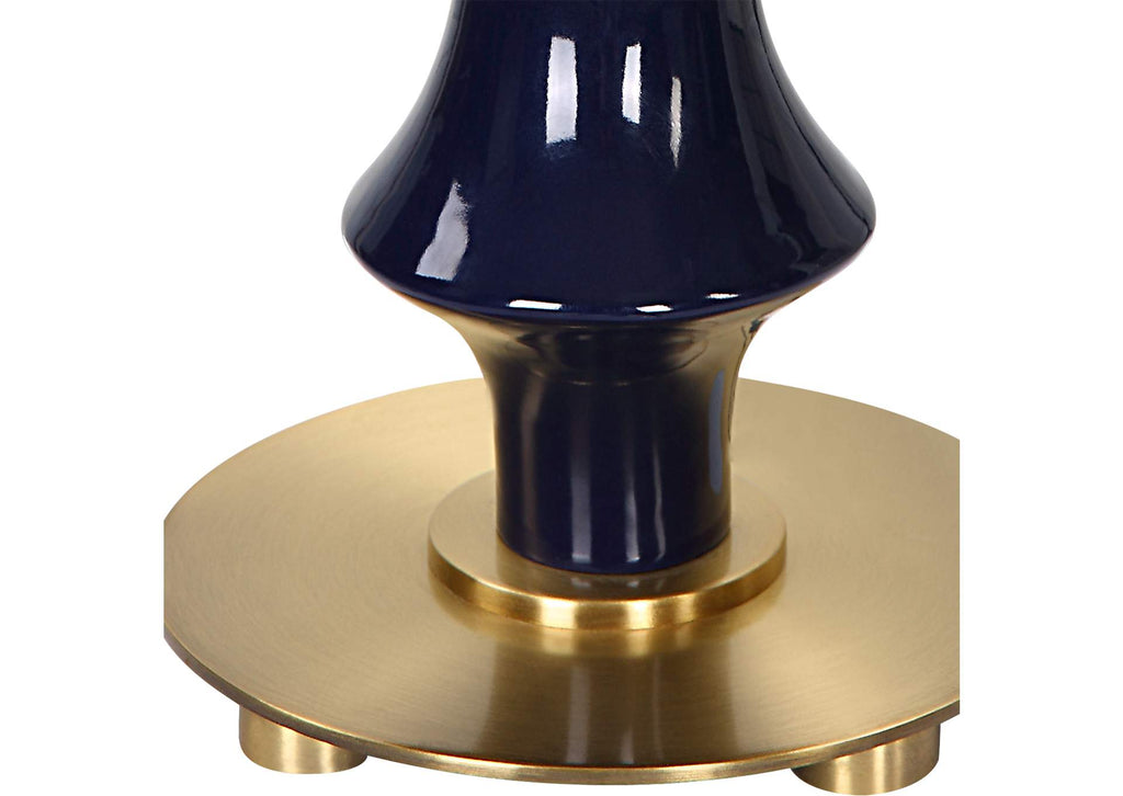 30196 Uttermost Coil Sculpted Blue Table Lamp