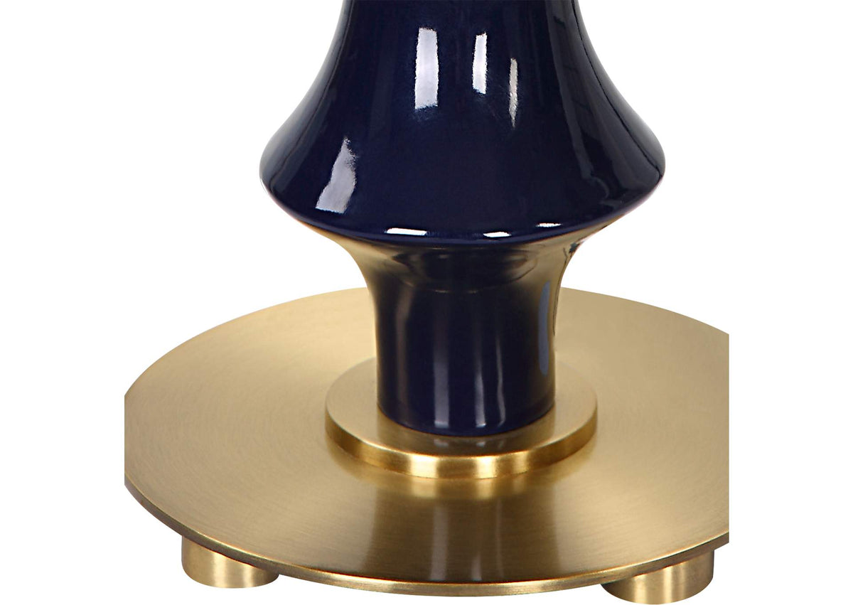 30196 Uttermost Coil Sculpted Blue Table Lamp