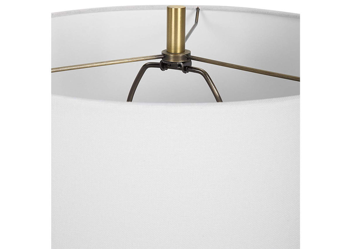 30196 Uttermost Coil Sculpted Blue Table Lamp