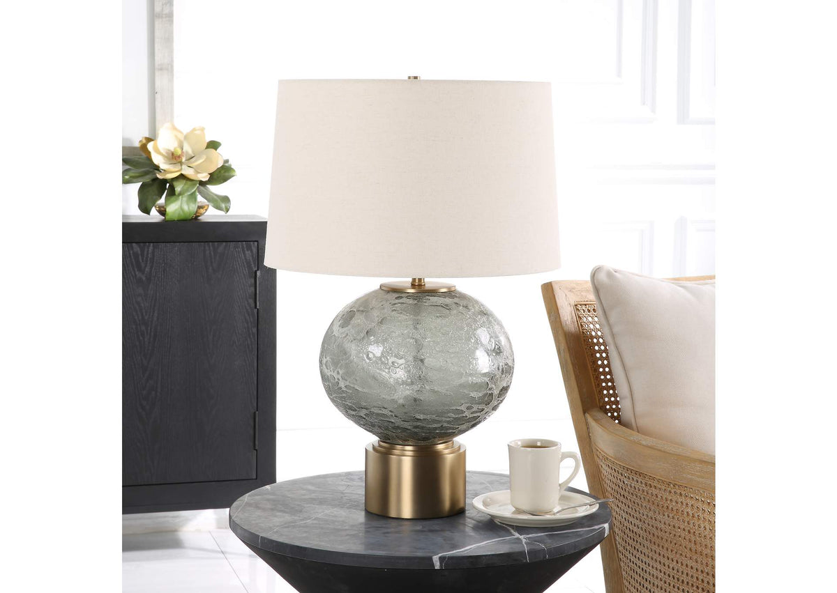 30200-1 Uttermost Lunia Gray Glass Table Lamp