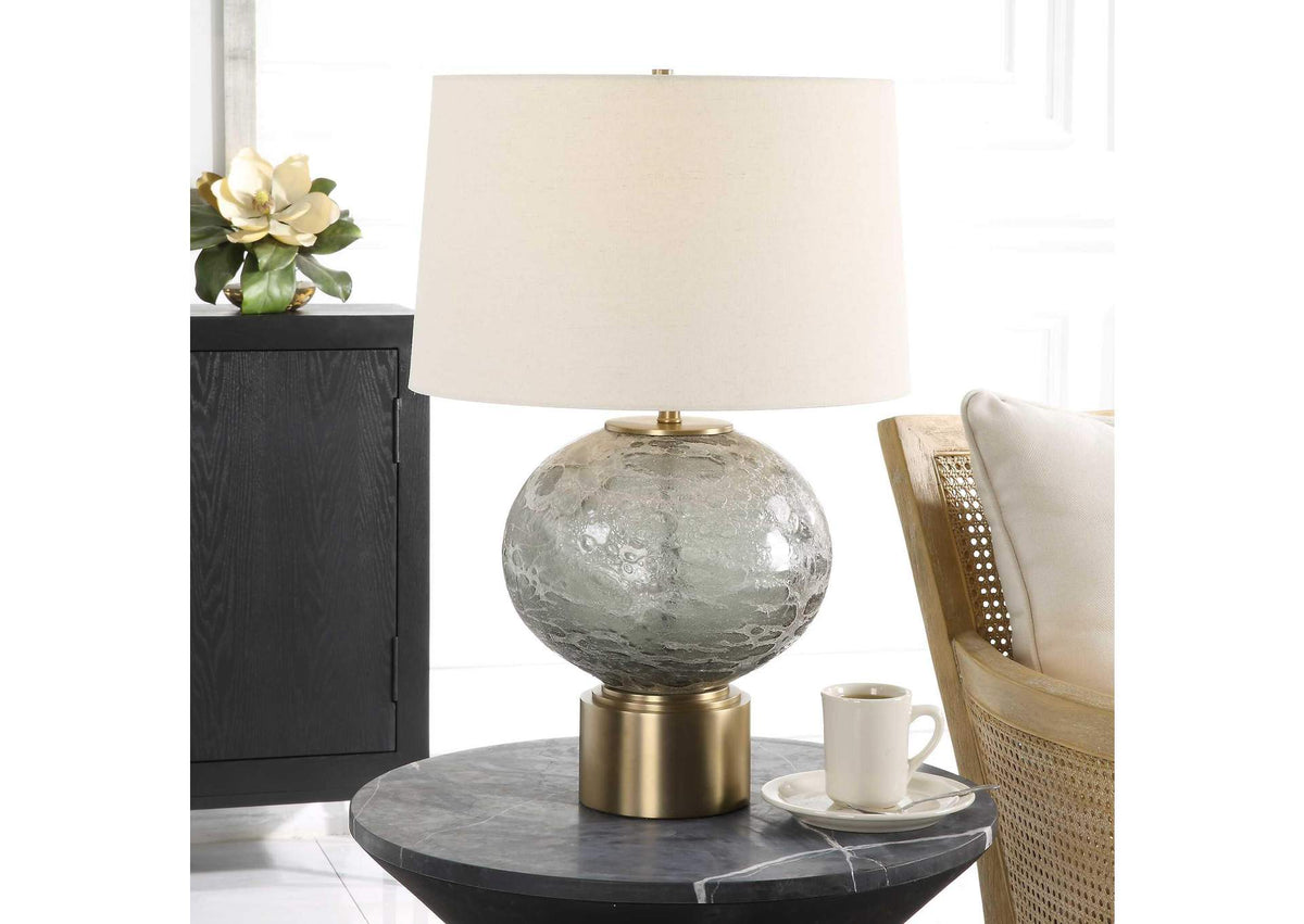 30200-1 Uttermost Lunia Gray Glass Table Lamp