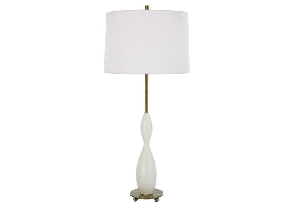 30235 Uttermost Annora Glossy White Table Lamp