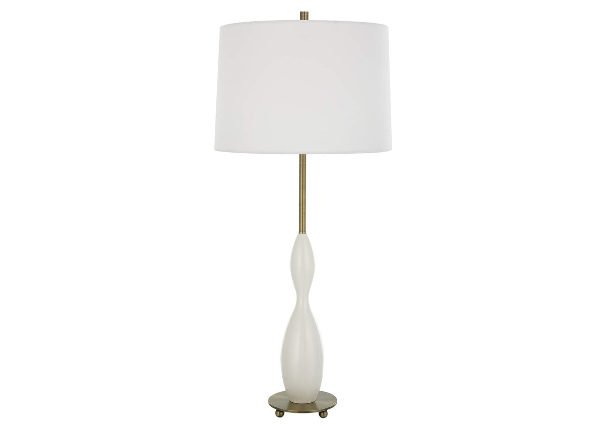 30235 Uttermost Annora Glossy White Table Lamp