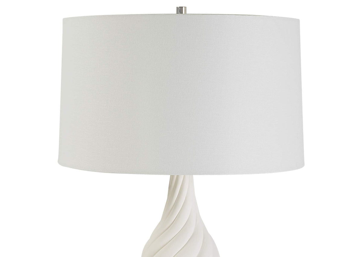 30240 Uttermost Twisted Swirl White Table Lamp