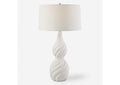 30240 Uttermost Twisted Swirl White Table Lamp