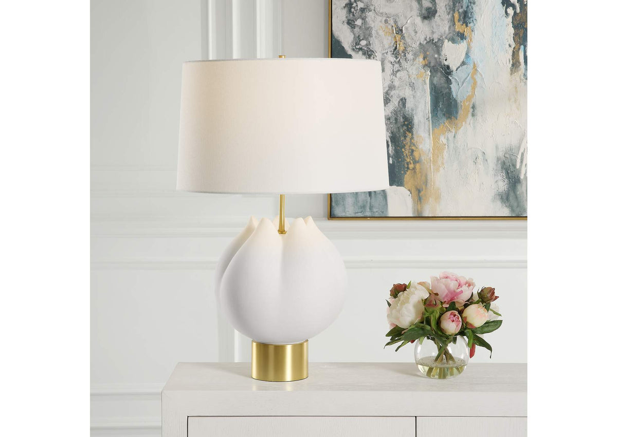 30257-1 Uttermost In Bloom White Table Lamp