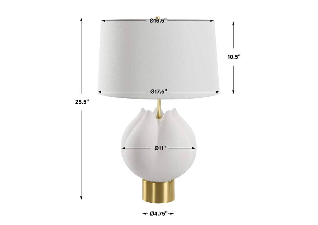 30257-1 Uttermost In Bloom White Table Lamp