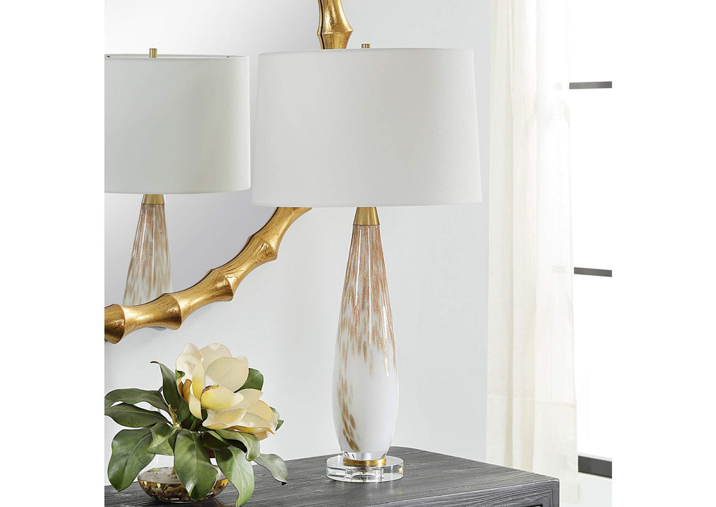 30262 Uttermost Lyra White & Gold Table Lamp