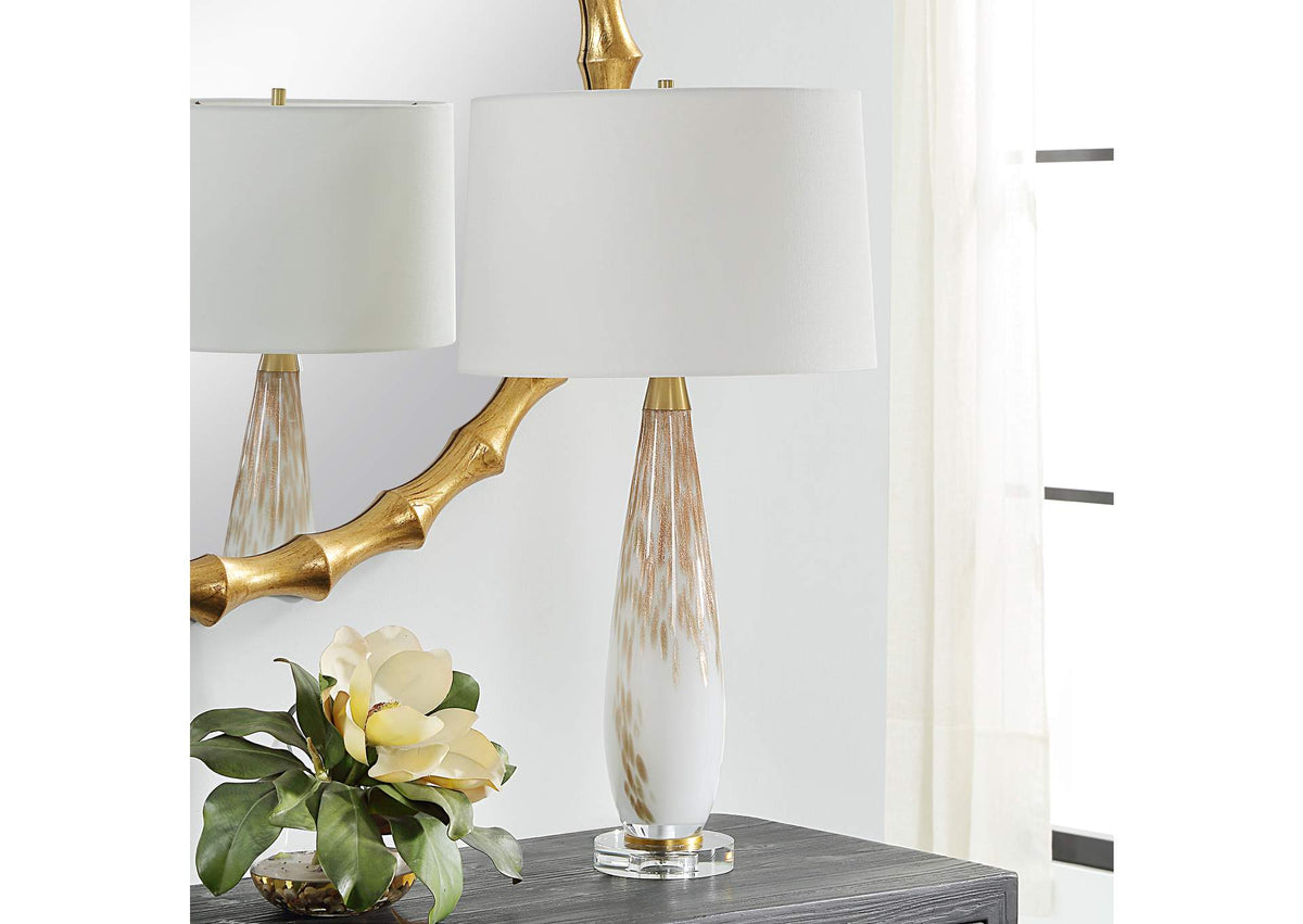 30262 Uttermost Lyra White & Gold Table Lamp