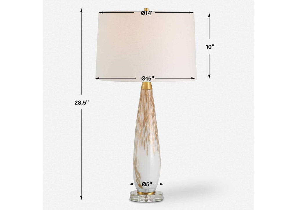 30262 Uttermost Lyra White & Gold Table Lamp
