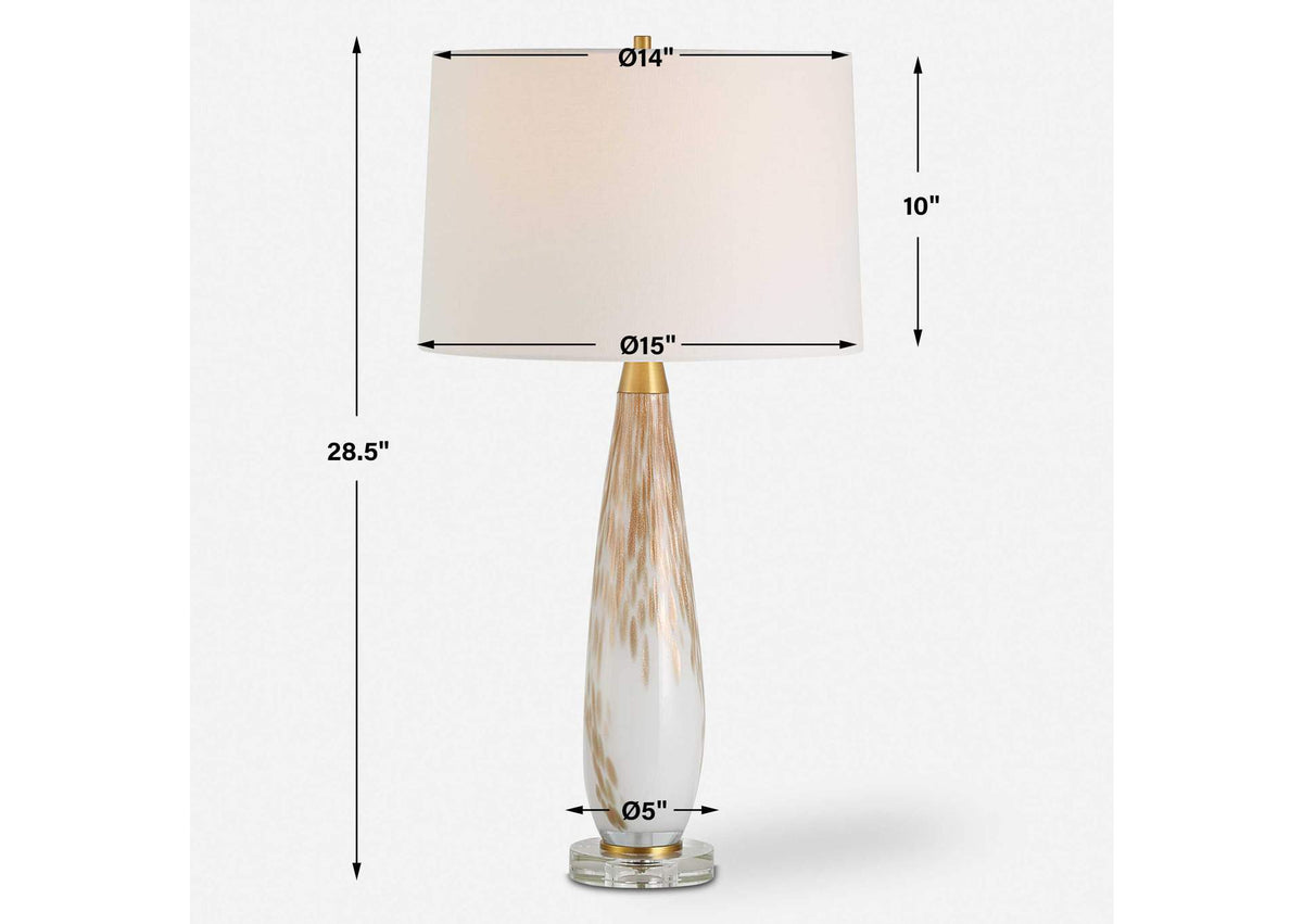 30262 Uttermost Lyra White & Gold Table Lamp