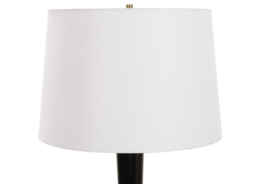 30286 Uttermost Brielle Polished Black Table Lamp