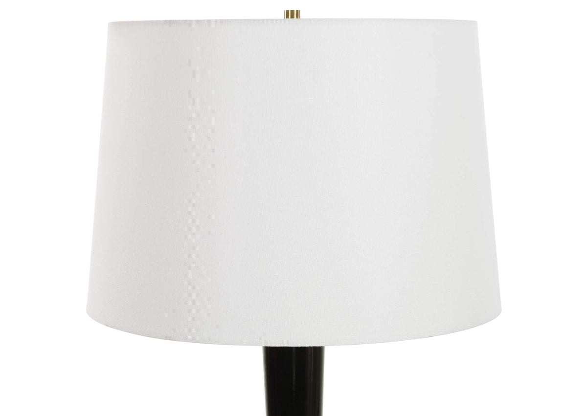 30286 Uttermost Brielle Polished Black Table Lamp