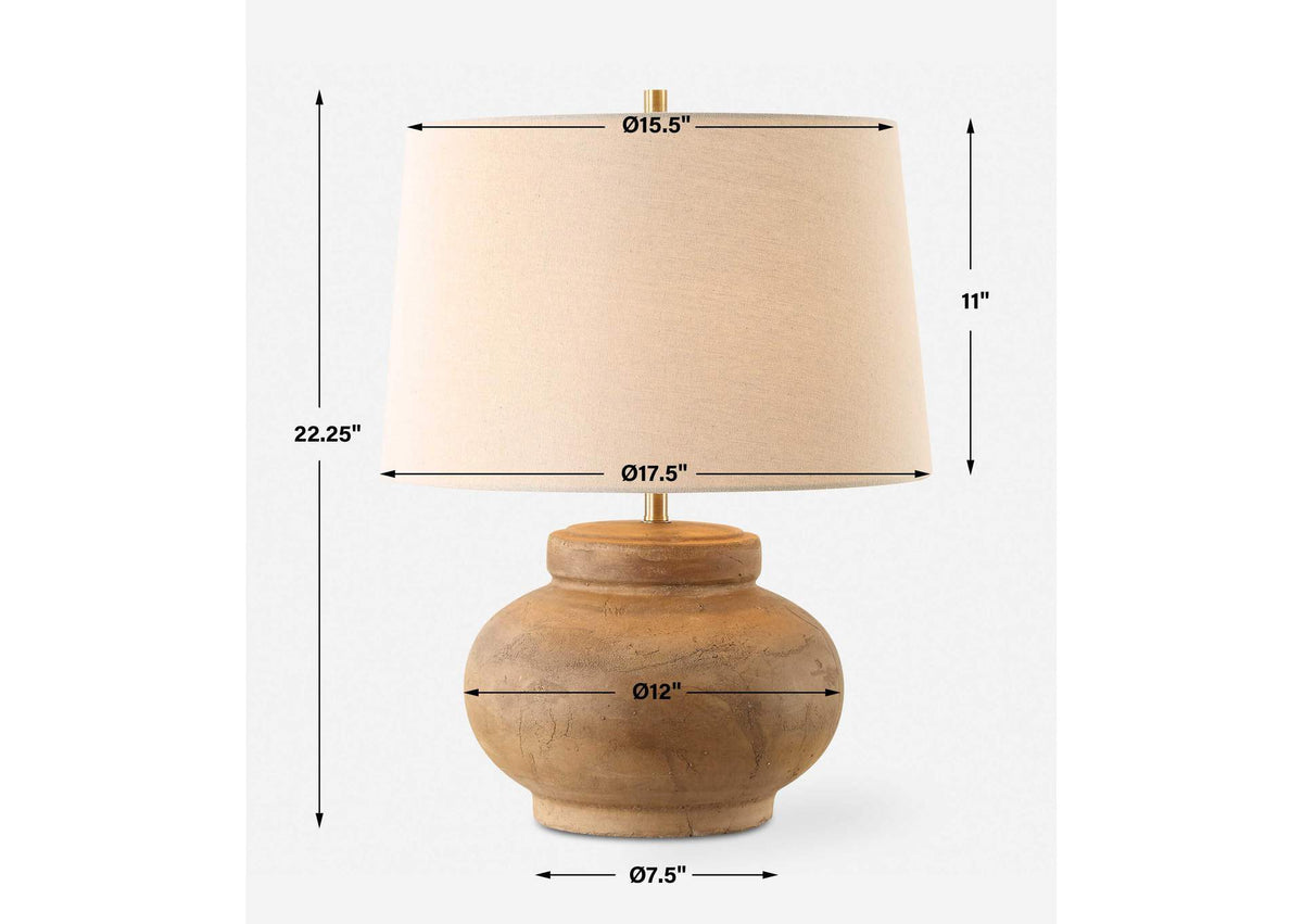 30346-1 Uttermost Urbino Aged Terracotta Table Lamp