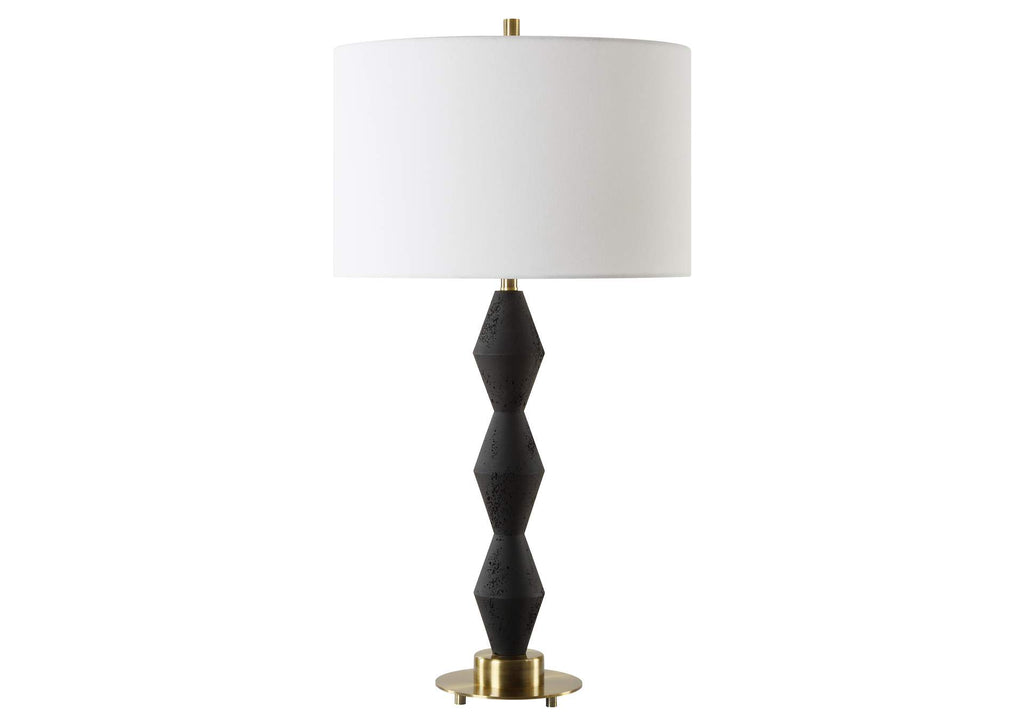 30348-1 Uttermost Threefold Black Stone Table Lamp