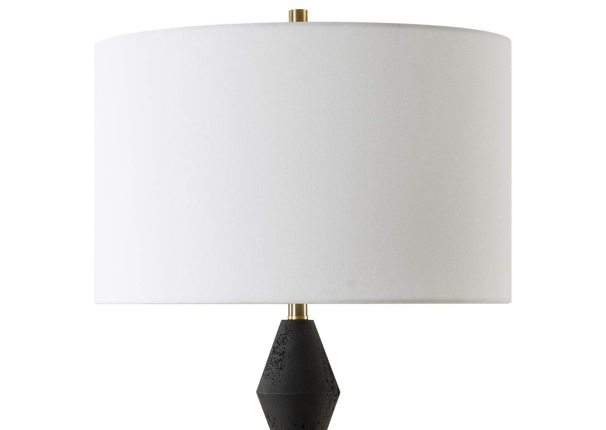 30348-1 Uttermost Threefold Black Stone Table Lamp