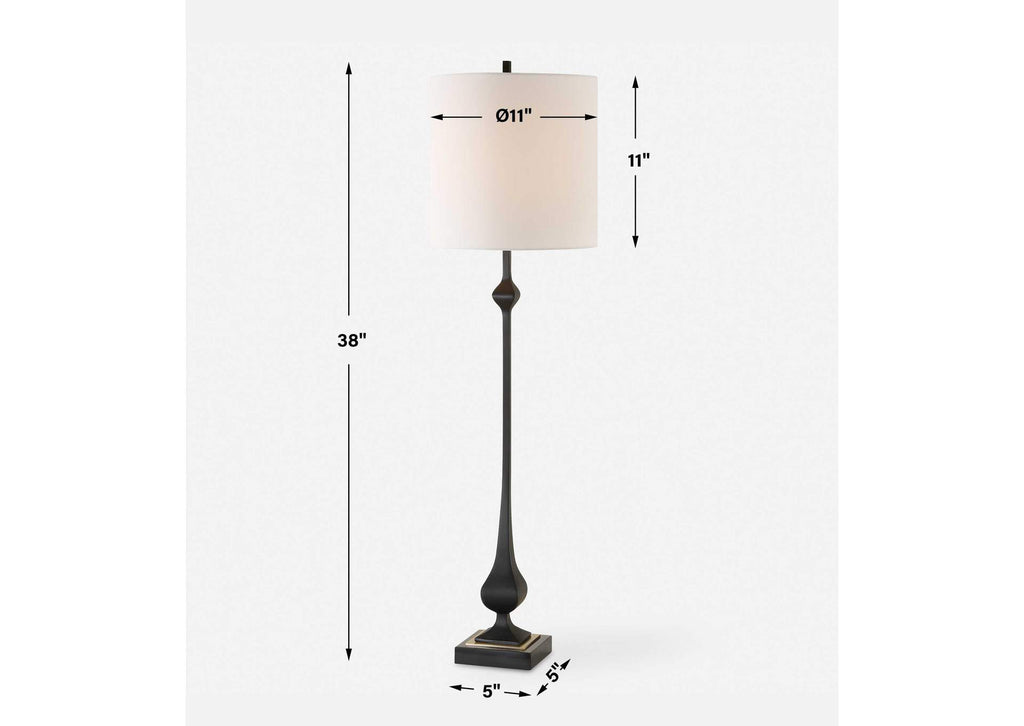 30356 Uttermost Hightower Black Buffet Lamp