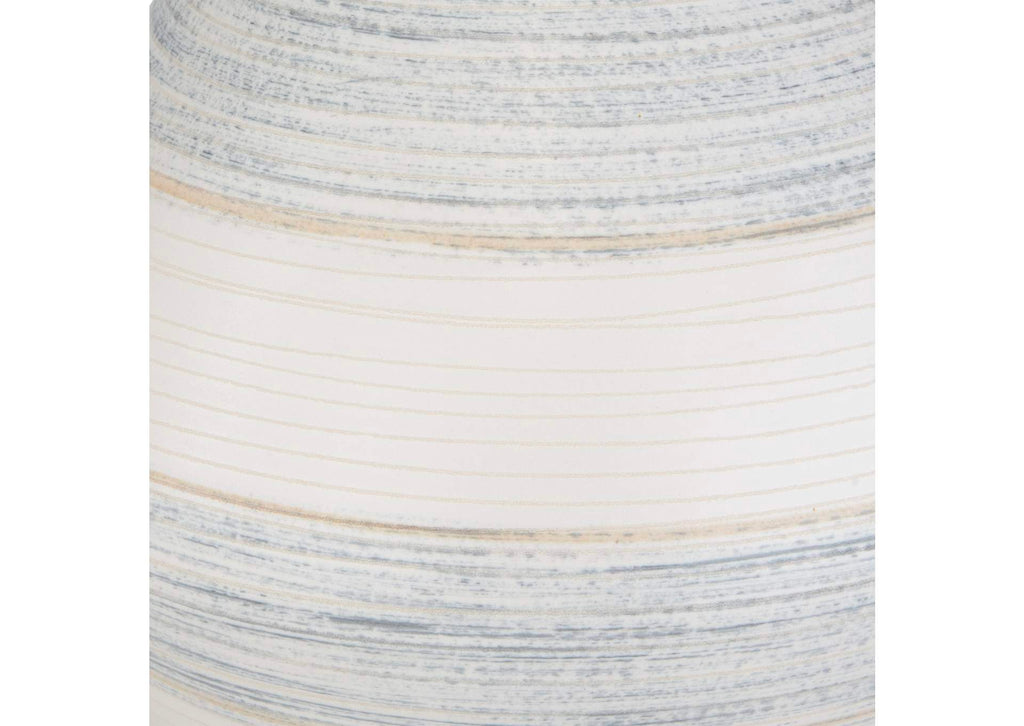 30381-1 Uttermost Potter Striped Ivory Blue Table Lamp